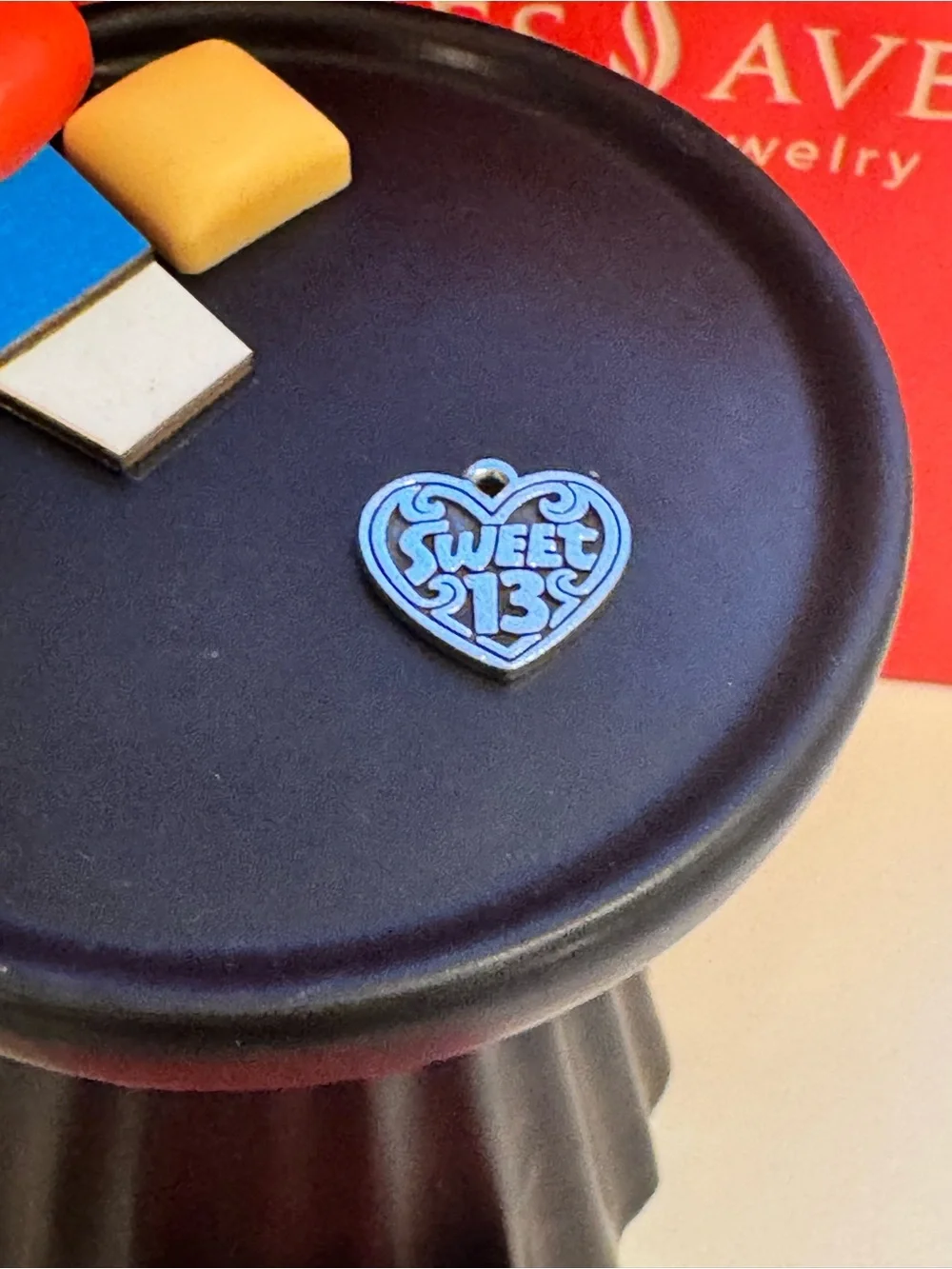 James Avery Sweet 13 Heart Charm in Silver